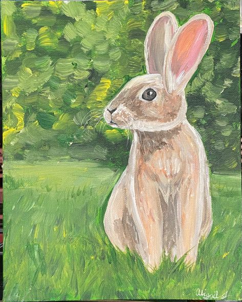 Acrylic Bunny, Bunny Painting, Rabbit Painting, Water Colour, Painting & Drawing, Art For Kids, Acrylic Painting, Paintings, Drawings