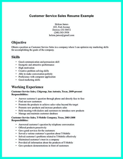 Good Objective For Resume, Customer Service Resume Examples, Server Resume, Sales Resume Examples, Customer Service Resume, Resume Objective Statement, Bank Job, Marketing Resume, Resume Objective Examples