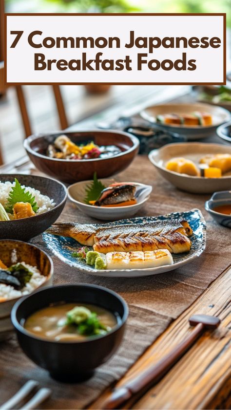 A variety of popular Japanese breakfast dishes including miso soup, tamagoyaki, and grilled fish arranged on a traditional table setting. Japanese Breakfast Ideas, Japanese Breakfast Recipes, Fish Breakfast, Traditional Japanese Breakfast, Dutch Breakfast, Japanese Breakfast Traditional, Japanese Style Breakfast, Healthy Japanese Recipes, Greek Breakfast