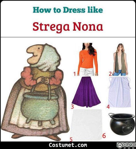 Strega Nona Costume, Long Purple Skirt, Book Parade, Strega Nona, Orange Long Sleeve Shirt, Storybook Baby Shower, 1st Halloween, Costume For Halloween, Outfit Png