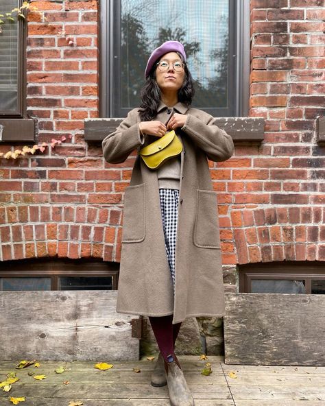 Erica (@ahistoryofarchitecture) • Instagram photos and videos Erica Kim, Walking Outfit, Mushroom Brown, November 2, Second Day, Brown Coat, Architecture Fashion, Winter Dresses, Fur Coat