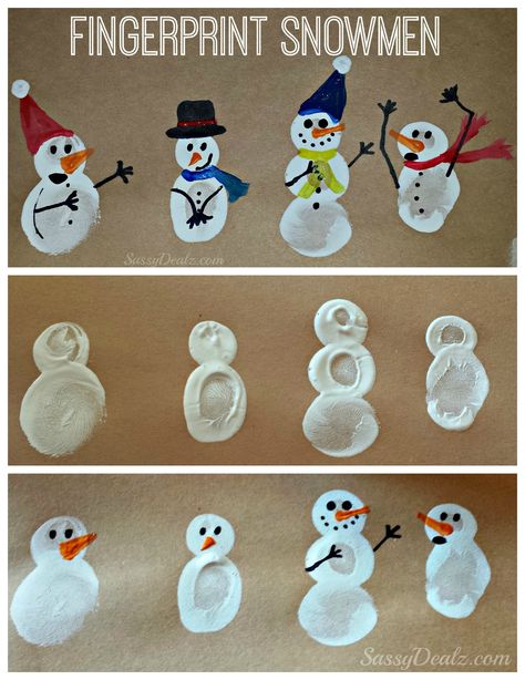 DIY Fingerprint Snowman Winter Craft For Kids #Christmas craft for kids | CraftyMorning.com Winter Snowman Craft, Christmas Crafts For Kids To Make, Winter Craft, Christmas School, Winter Crafts For Kids, Snowman Crafts, Crafts For Kids To Make, Craft For Kids, Childrens Crafts