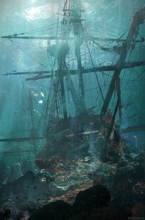 Ship Wreck, Blake Rottinger on ArtStation at https://www.artstation.com/artwork/WYwRN Ship Wreck, Navi A Vela, Abandoned Ships, Ghost Ship, 다크 판타지, Hozier, Fantasy Aesthetic, Arte Fantasy, Tall Ships