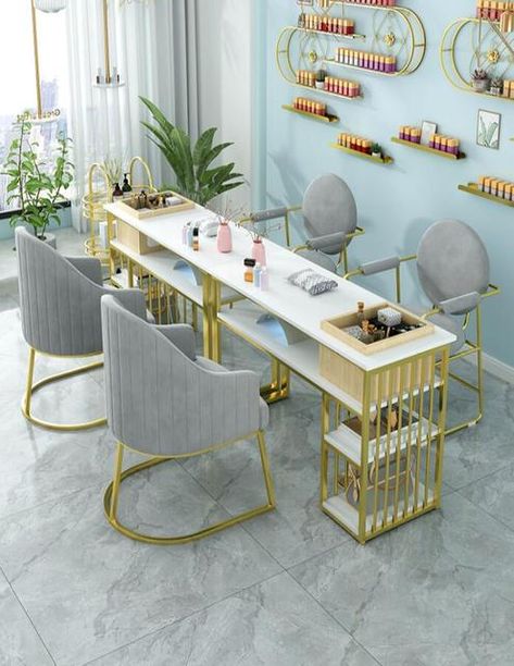 Manicure table and chair set combination single double net celebrity shop multifunctional nail table with drawer double layer _ - AliExpress Mobile Manicure Desk, Marble Manicure, Nail Tables, Sofa Simple, Nail Salon Interior Design, Nail Salon Interior, Beauty Room Salon, Nail Salon Furniture, Nail Table