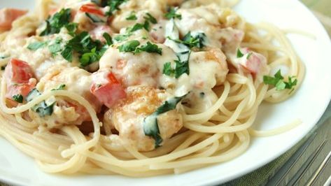 Cheesecake Factory Shrimp Scampi Recipe - Food.com Cheesecake Factory Shrimp Scampi, Louisiana Chicken Pasta, Recipe Shrimp, Cheesecake Factory Recipes, Shrimp Scampi Recipe, The Cheesecake Factory, Scampi Recipe, Copycat Restaurant Recipes, Fettuccine Alfredo