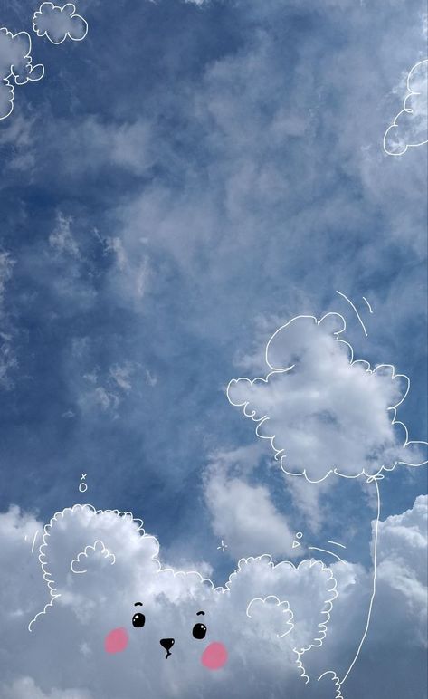 Cloud Doodles Aesthetic, Cuddle Cloud, Stereo Hearts, September Wallpaper, Phone Wallpapers Vintage, Wallpaper 2024, Best Friends Forever Images, Instagram Design Creative, Cloud Illustration