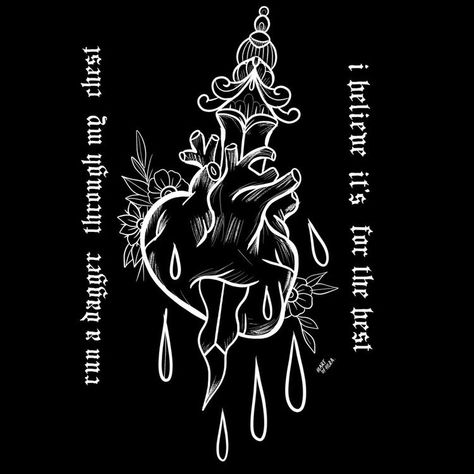 Metal Lyrics Tattoo, Metal Core Tattoo, Bad Omens Band Tattoo Ideas, Bad Omens Tattoo Design, Metalcore Tattoo Ideas, Bad Omens Lyrics Wallpaper, Bad Omens Inspired Tattoo, Bad Omens Art, Tattoo Ideas Printable