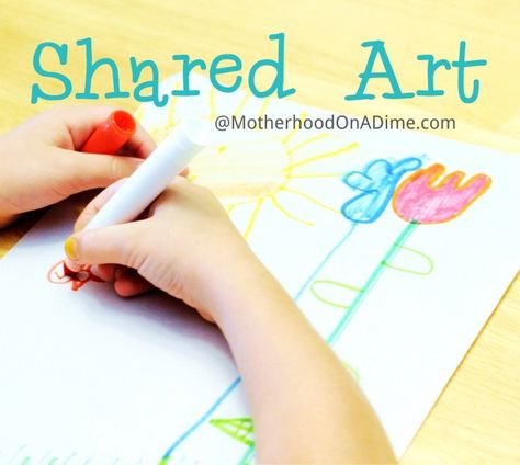 Shared Art:  A Cooperative Art Activity for Kids (Great travel game, too!) Art Activity For Kids, Art Zentangle, Art Therapy Projects, Summer Fun For Kids, Preschool Arts And Crafts, Art Therapy Activities, Art Activity, Kids Classroom, Preschool Curriculum