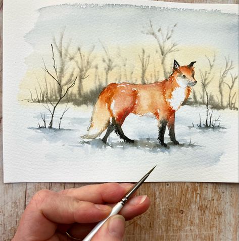 Traveling Artist, Art Videos For Kids, Fox Artwork, Watercolor Paintings Of Animals, Watercolor Art Diy, Let's Make Art, Watercolor Art Paintings, Water Brush, Watercolor Paint Set