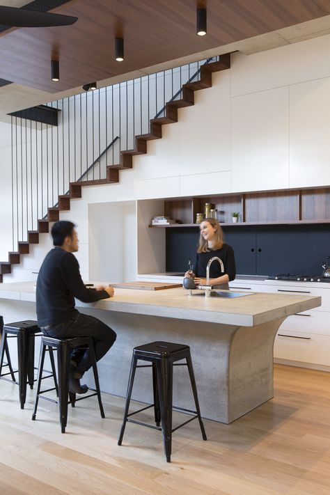 Sheppard Wilson House | Sam Crawford Architects Staircase Near Kitchen, Stairs Behind Kitchen, Stairs By Kitchen, Stairs Next To Kitchen, Stairs Near Kitchen, Stairs In The Kitchen, Kitchen Under Staircase, Kitchen Near Stairs, Staircase In Kitchen