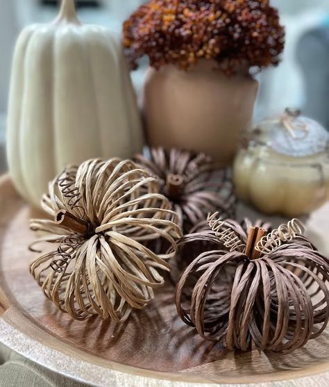 Twine Pumpkins, Wire Pumpkin, Farmhouse Pumpkins, Fall Displays, Fall Pumpkin Decor, Rustic Thanksgiving, Neutral Fall Decor, Rustic Pumpkin, Wood Pumpkins