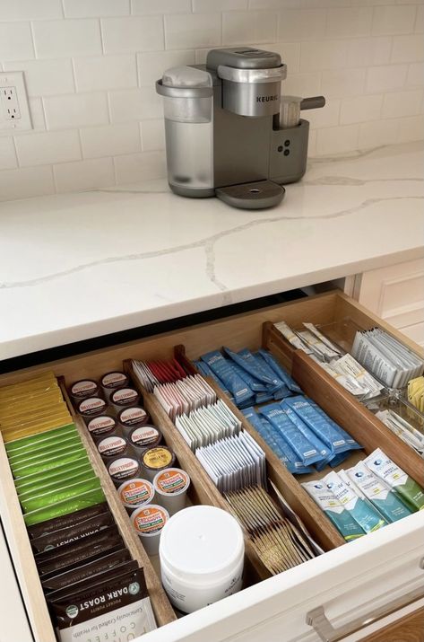 Tea Drawer, House Organisation, Store Hacks, Dollar Store Hacks, Kitchen Organisation, Dream Apartment Decor, Future Apartment Decor, Apartment Essentials, Home Board