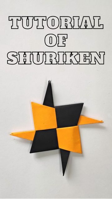 "Origami library" on YouTube on Instagram: "Origami SHURIKEN 🥷🥷 . . . . ." Origami Samurai, Origami Shuriken, Tie Fighter Origami, Origami Lucky Stars Tutorial, Origami Transforming Ninja Star, Origami, Instagram