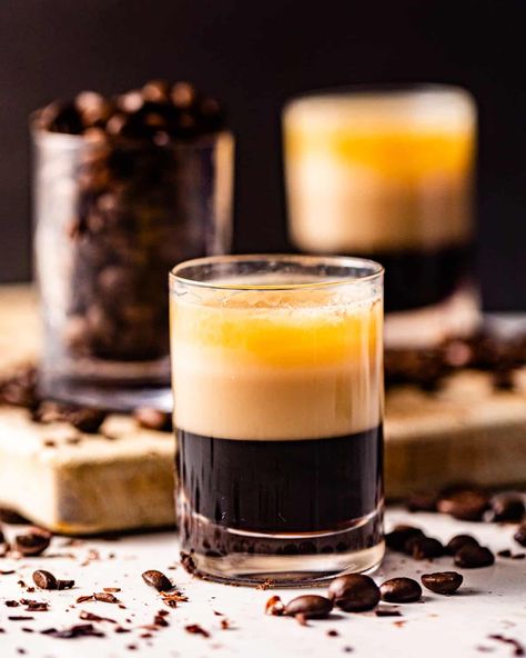 Duck Fart Shot - Britney Breaks Bread Chocolate Cake Shot, Bartending Ideas, Layered Shots, Lemon Drop Shots, Kahlua Coffee, Shots Drinks, Chinese Five Spice Powder, Cake Shots, Layered Drinks