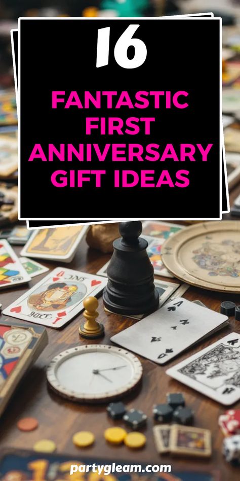 Planning how to celebrate your first anniversary? Dive into our list of 16 fantastic anniversary gift ideas that promise to make your day truly special! From personalized experiences to fun game night collections, we’ve got the perfect suggestions for celebrating your love. Whether you're yearning for cherished mementos or exciting adventures together, these unique gift ideas are sure to add spark to your joyous occasion. Explore diverse options that cater to every couple's taste and make the memories of your first year unforgettable! Best 1 Year Anniversary Gifts For Him, Ideas For One Year Anniversary, 1 Year Anniversary Ideas, First Anniversary Ideas, First Anniversary Gift Ideas, Anniversary Dinner Outfit, 1st Anniversary Gifts For Him, Anniversary Ideas For Him, 1st Year Anniversary