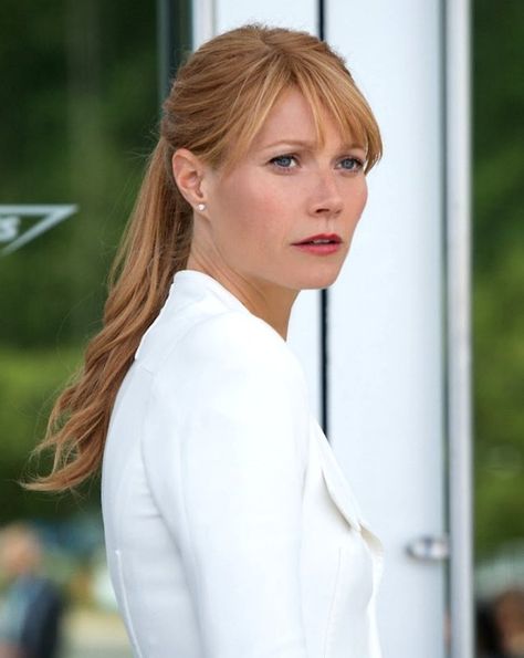 Gwyneth Paltrow as Pepper Potts, Iron Man 3. Gwenyth Paltrow Hair, Tony And Pepper, Pepper Potts, Iron Man 3, Marvel Women, Strawberry Blonde, Gwyneth Paltrow, Robert Downey Jr, Chris Hemsworth