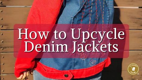 Learn how to recycle old clothes and upgrade them with the Upcycled Denim Jacket Ideas and tutorials to make them look good. Denim Jacket Ideas For Women, How To Decorate A Denim Jacket, Jean Jacket Makeover Ideas, Denim Jacket Refashion, Upcycling Denim Jacket, Denim Jacket Upcycle Ideas, Denim Jacket Diy Upcycling, Denim Jacket Upcycle, Diy Jacket Refashion