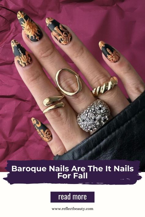 Baroque Nails, It Nails, Nails For Fall, Style Nails, Baroque Style, Hot Nails, Be Natural, Baroque Fashion, Going Home