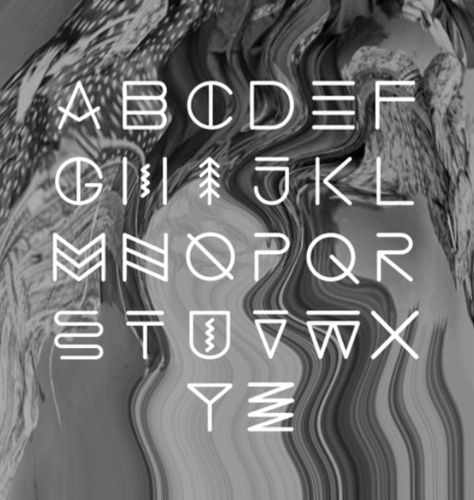 Native American Writing Font                                                                                                                                                     More Different Lettering Styles Alphabet Easy, Font Styles Alphabet, Cool Fonts Alphabet, Journal Thoughts, Typography Fonts Alphabet, Letras Cool, Alfabet Font, Font Calligraphy, Art Lettering