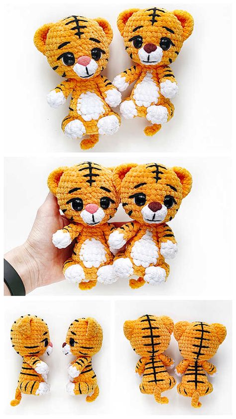 Tiger Amigurumi Pattern, Crochet Tiger Pattern Free, Tiger Crochet Pattern Free, Tiger Amigurumi Free Pattern, Free Crochet Animal Patterns, Amigurumi Free Pattern Pdf, Amigurumi Tiger, Crochet Tiger, Free Crochet Amigurumi