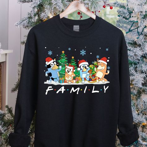 Christmas Blueydad Family Sweatshirt, Christmas Family Blueydad Shirt Sweatshirt Bluey Shirt, Bluey Party, Bluey Family, Baseball Jersey Shirt, Christmas Travel, Family Shirt, Sweatshirt Christmas, Christmas Family, Travel Shirts