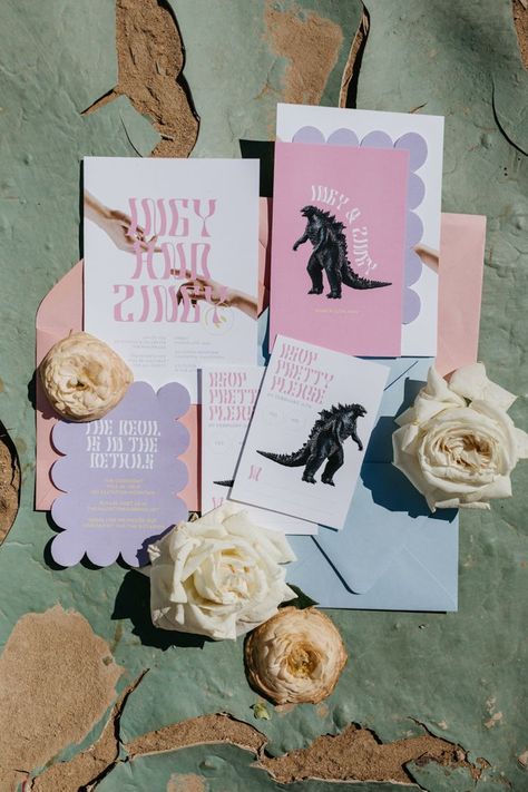 Eclectic Wedding Invitation Suite | Image by Rachel Artime Photo Eclectic Wedding Invitations, Salvation Mountain, Eclectic Wedding, Unconventional Wedding, Floral Event Design, Palm Springs Wedding, Los Angeles Wedding Photographer, Wedding Team, Mountain Elopement