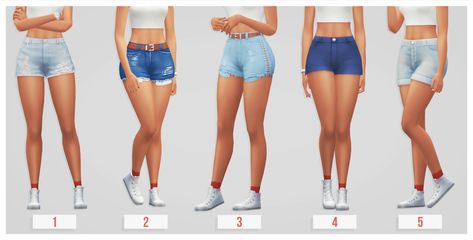 whirlio — CURRENT CC FAVES: DENIM SHORTS 1. high-waisted... Sims 4 Cc High Waisted Shorts, Sims 4 Cc Jean Shorts Maxis Match, Sims 4 Shorts Cc Maxis Match, Sims 4 Jean Shorts, Sims 4 Mm Cc, Sims 4 Mm, Sims4 Clothes, Sims Four, Sims4 Cc