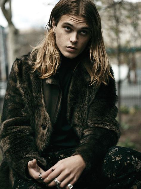 The Downtowners (Interview Magazine) Michael Bailey Gates, Famous Male Models, Long Hair Models, Interview Magazine, Doutzen Kroes, French Models, Mens Hair, Queer Art, Long Locks