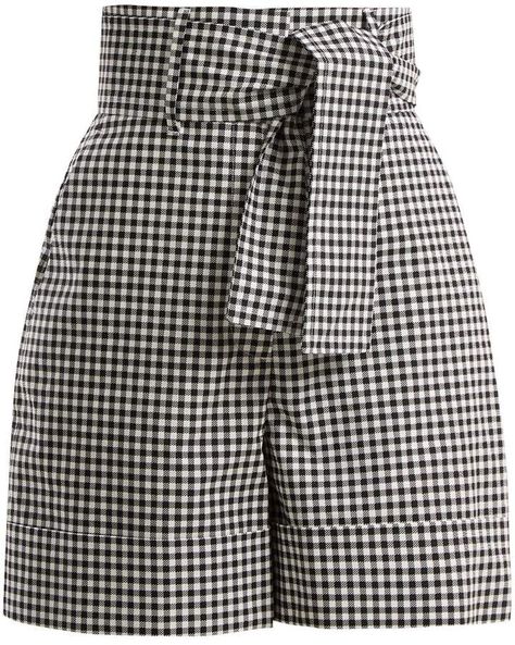 Amazing SARA BATTAGLIA Vichy gingham cotton shorts. Pair with bodysuit or smocked top for the perfect spring/summer look. #ad #cute #spring/summer 2018 African Wear Styles For Men, Sara Battaglia, Gingham Shorts, Black And White Gingham, Smocked Top, Long Jeans, Young Fashion, African Fashion Dresses, Jewelry Wedding