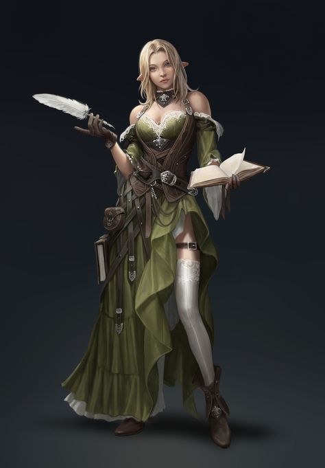 ArtStation - Librarian Warrior Elf Female, Dragonlance Characters, Elf Librarian, Librarian Character Design, Librarian Character, Fantasy Librarian, Female Mage, Medieval Characters, Dnd Elves