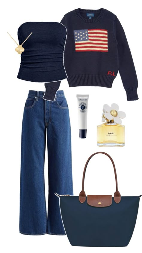 College outfit outfit inspo ralph lauren longchamp bag inspo navy blue Navy Longchamp Bag Outfit, Blue Bag Outfit, Longchamp Bag Outfit, Longchamp Outfit, Navy Blue Outfit, Blue Autumn, Outfit For Fall, Longchamp Bag, College Outfit