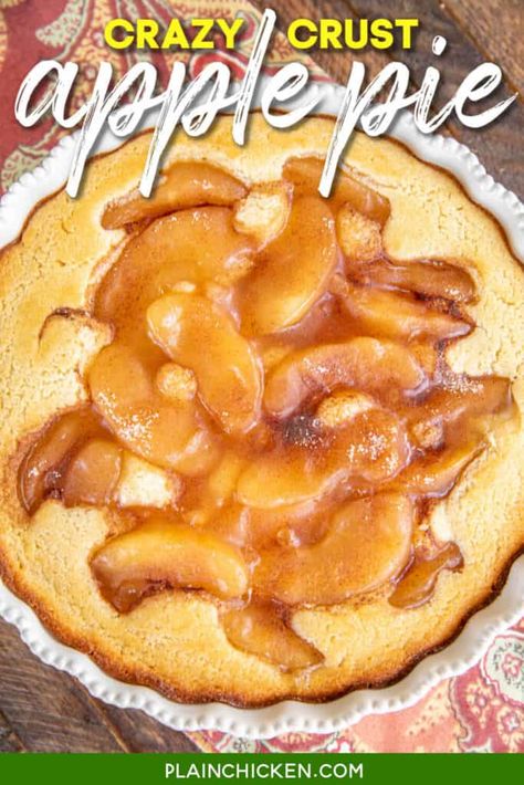 Crazy Crust Pizza Recipe, Cobbler Cake, Fruit Pie Recipe, Dessert Thanksgiving, Apple Pie Cake, Fruit Pie Filling, Apple Pie Recipe Easy, Peach Pie Recipes, Easy Apple Pie