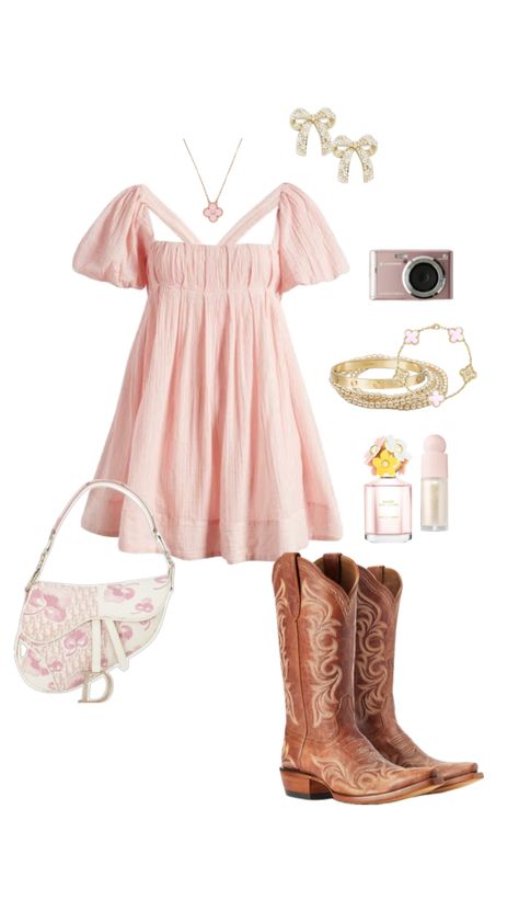 #outfitinspo #pink #costalcowgirl #cowgirl Rodeo Fits, Senior Outfit Ideas, Preppy Ootd, Amazon Sweaters, Megan Moroney, Concert Outfit Inspo, Cowgirl Boots Outfit, Country Outfit, Country Style Outfits