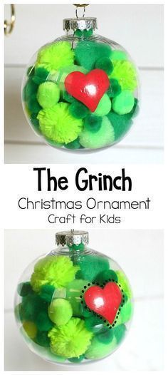 Diy Grinch, Grinch Ornament, Grinch Christmas Party, The Grinch Christmas, Grinch Party, Grinch Ornaments, The Grinch Stole Christmas, Ornament Craft, Kids Christmas Party