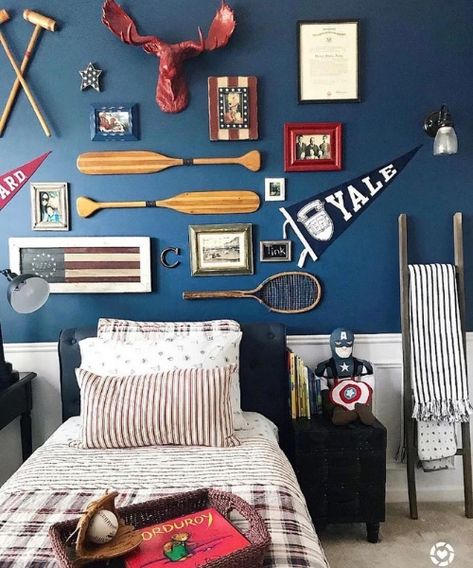 Vintage Boys Room, Boys Bedroom Ideas, Dorm Style, Teenage Boy Room, Preppy Bedroom, Big Kids Room, Guest Room Decor, Nursery Room Inspiration, Toddler Bedrooms