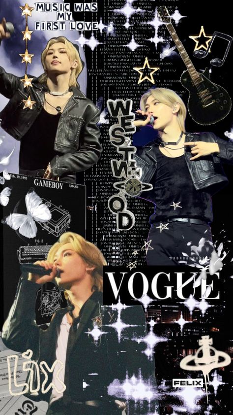 #wallpaper #aesthetic #collages #kpop #kpopcollage #felix #straykids #skz #straykidsfelix #yongbok #highfashion #blackandwhite #leefelix #viviennewestwood Kids Collage, Aesthetic Collages, Kpop Iphone Wallpaper, Prince Felix, 17 Kpop, Sea Wallpaper, Emo Wallpaper, Kids Background, Kpop Posters