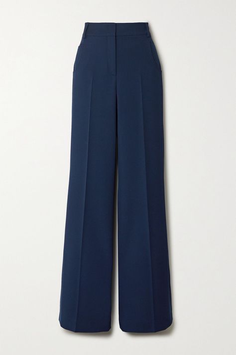 452bf208bf901322968557227b8f6efedesc45431693ri Blue Wide Leg Trousers, Trouser Pants Pattern, Blue Wide Leg Pants, Formal Pants Women, Chic Work Outfit, Fancy Fits, Elegant Pant, Slacks For Women