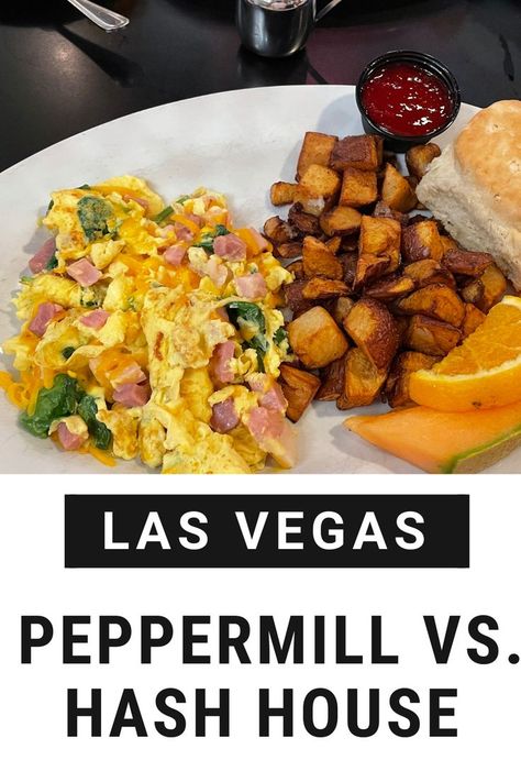 Where is the best breakfast in Las Vegas? We ate at both Hash House a Go Go and Peppermill to seek out answers. Hash House has locations both on Fremont Street and on the Las Vegas Strip, while Peppermill is on the north Strip near Resorts World. Breakfast in Las Vegas. Las Vegas breakfast restaurants. Peppermill Las Vegas, Breakfast In Las Vegas, Las Vegas Breakfast, Vegas Breakfast, Fremont Street Las Vegas, Las Vegas Trip Planning, Vegas Trip Planning, Las Vegas Buffet, Las Vegas Food