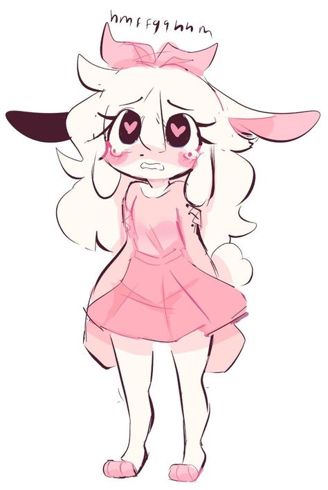 Anthro Sheep Character Design, Lamb Girl Art, Sheep Girl Character Design, Lamb Character Design, Sheep Oc Art, Lamb Fursona, Anthro Sheep, Goat Oc Art, Goat Fursona Art