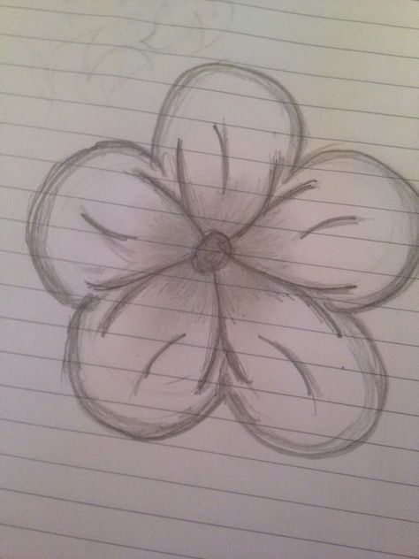 Just a simple flower Cute Drawings And Easy, Simple Flowers Sketch, Easy Drawing Inspo Sketch, Random Simple Drawings, Esey Drawings Flowers, Cute Drawing Ideas Easy Flowers, Very Simple Flower Drawing, Easy Drawings Sketches Flowers, Cute And Easy Flower Drawings