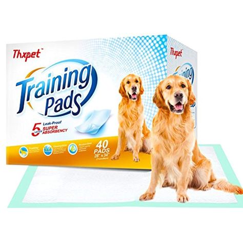 Thxpet Puppy Pads Super Absorbent Leak-proof 40 Count Dog Pee Training Pads 28 x 34 inch *** More info could be found at the image url. (This is an affiliate link) Pet Training Pads, Wee Wee, Puppy Pads Training, Dog Pee Pads, Pet Waste Bags, Dog Urine, Potty Pads, Puppy Pads, Dog Pads