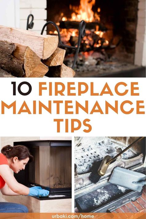 Wood Burning Fireplace Makeover, Real Wood Fireplace, Real Wood Burning Fireplace, Fireplace Maintenance, Indoor Wood Burning Fireplace, Fireplace Mortar, Real Fireplace, Fireplace Safety, Easy House Cleaning