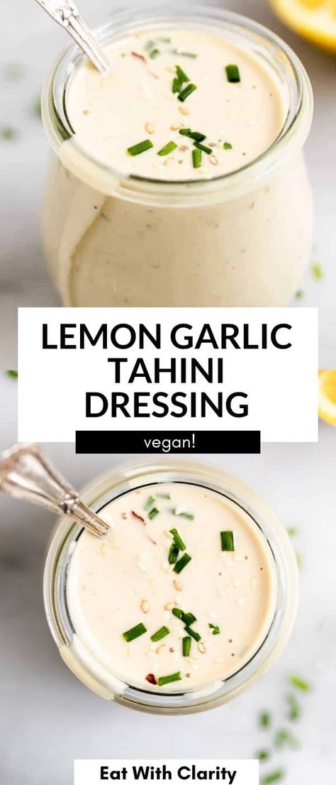 Mediterranean Tahini Dressing, Dressing Recipes For Salads, Easy Healthy Dressing Recipes, Best Healthy Sauces, Healthy Dressings For Bowls, Nourish Bowl Dressing Recipes, Tahini Garlic Dressing, Tahini Dijon Dressing, Healthy Bowl Dressing