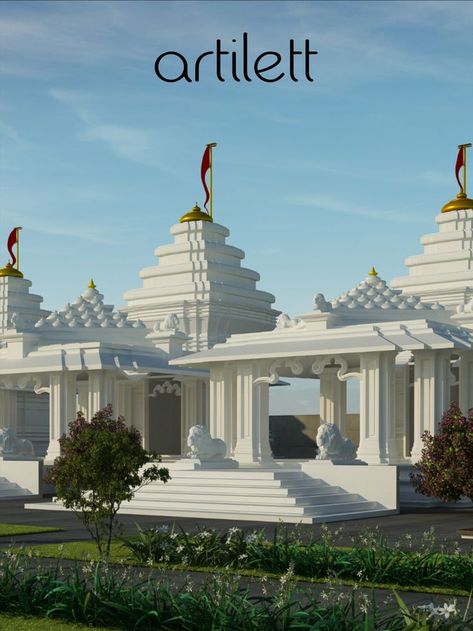 Jain Derasar (temple) Architecture Design By Artilett Jain Temple Architecture, Temple Architecture Design, Architecture Layout Plan, Hanuman Mandir, Temple Ideas, Architecture Layout, Indian Temple Architecture, Ancient Indian Architecture, Mandir Design