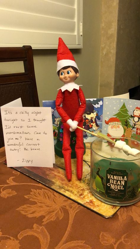 Elf On The Shelf Roasting Marshmallows, Roasting Marshmallows, Elf On The Shelf, Elf, Holiday Decor, Christmas