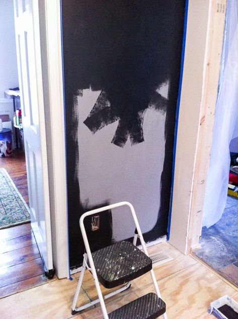 Chalkboard Wall Diy, Chalkboard Paint Wall, Wall Orange, Orange Peel Walls, Leaf Art Diy, Kids Room Desk, Make A Chalkboard, Large Chalkboard, Chalk Wall