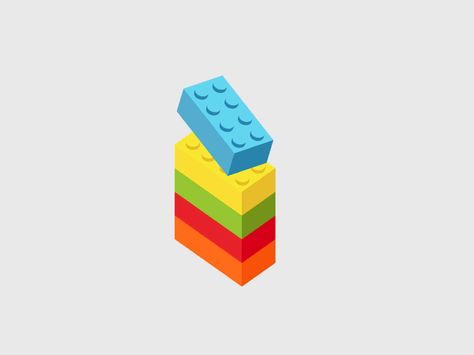 LEGO Loop by Chris Gannon Sales Script, Block Illustration, Lego Animation, Loop Gif, Ui Animation, Isometric Design, Lego Design, Animation Design, Lego Brick