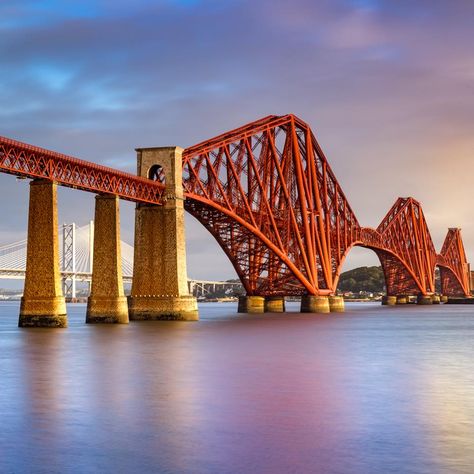 Queensferry Scotland, South Queensferry, Bridges Architecture, Forth Bridge, Beautiful Bridges, Beautiful Scotland, Places In Scotland, Bridge Painting, Road Bridge