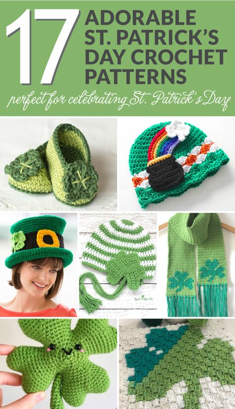 Shamrock Craft, Something Green, Crochet Phone Cases, Crochet Mobile, Crochet Holiday, Crochet Hook Set, St Patrick's Day Crafts, St Pats, Holiday Crochet