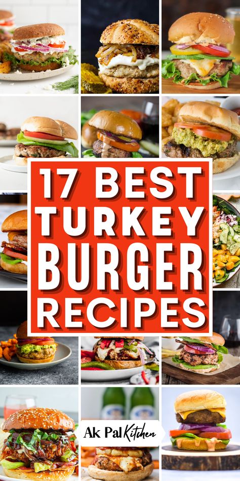 Looking for a healthier burger option? Try our homemade Grilled Turkey Burger recipe, packed with flavor and perfect for meal prep. Add some spice with Spicy Turkey Burger, or keep it classic with a BBQ Turkey Burger. Our Low Carb Turkey Burger is also a great option for those watching their carbs. From air fryer turkey burgers to oven Turkey Burgers. Check out our collection of Healthy Burger Recipes for more ideas! Christmas Turkey Burgers, Healthy Turkey Burger Meals, Stuffed Turkey Burger Recipes, Best Grilled Turkey Burger Recipe, Best Turkey Burgers Ever, Bbq Turkey Burgers, Frozen Turkey Burger Recipes, The Best Turkey Burgers, Turkey Burger Toppings Ideas